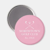 Persoonlijke Golfclub Naam Roze Magneet (Voorkant / Achterkant)