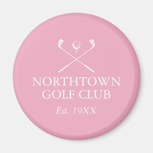 Persoonlijke Golfclub Naam Roze Magneet (Voorkant)