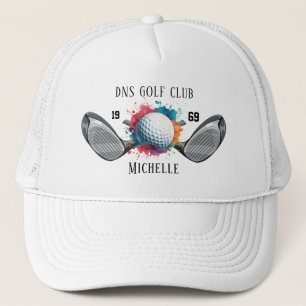 Persoonlijke Golfclubnaam Klassiek Trucker Pet