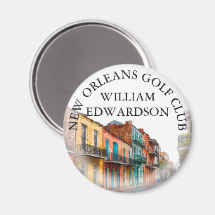 Persoonlijke Golfclubnaam van New Orleans Street Magneet