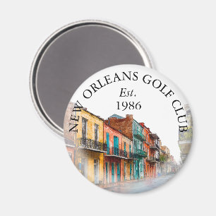 Persoonlijke Golfclubnaam van New Orleans Street Magneet