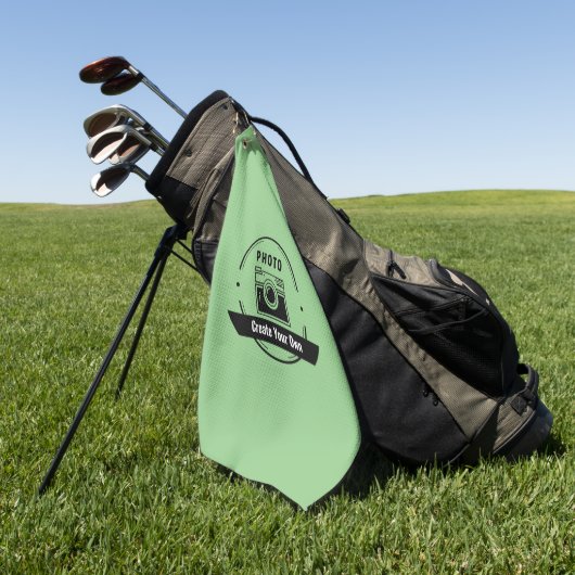 Persoonlijke Golfhanddoek – Aangepaste naam of fot (Groen)