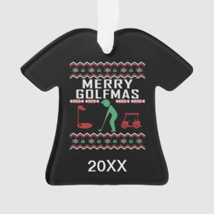 Persoonlijke Golfmassa Ugly KerstSweater Ornament