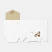 Persoonlijke gouden botanische trouwdag bedankdoosjes (Uitgevouwen)