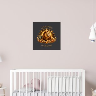 Persoonlijke Gouden Grijze Leeuw Sterrenbeeld Post Poster