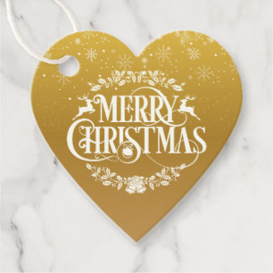 Persoonlijke Gouden Prettig Kerstfeest Sneeuwvlokk Bedankjes Labels