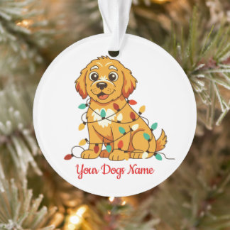 Persoonlijke Gouden Retriever Acryl Ornament