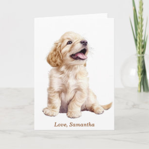 Persoonlijke Goudkleurige Retriever Puppy Kaart