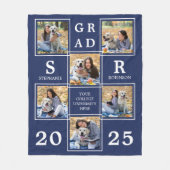 Persoonlijke graduate geschenk foto collage fleece deken (Voorkant)