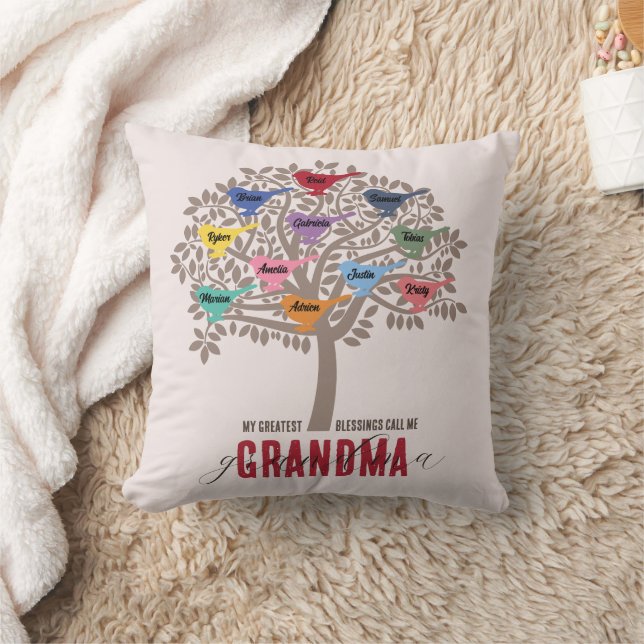 Persoonlijke Grandma Gift Grandchild Moederdag Kussen (Deken)