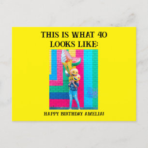 Persoonlijke Grappige 40e Verjaardag Milestone Briefkaart