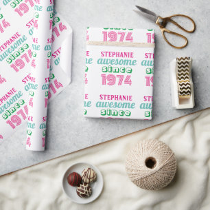 Persoonlijke grappige 50ste verjaardag citaat cadeaupapier