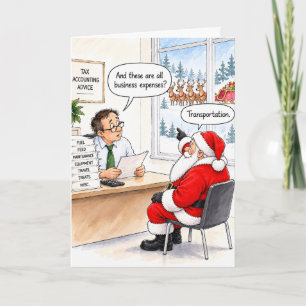 Persoonlijke Grappige Accountant Kerstkaart Feestdagen Kaart