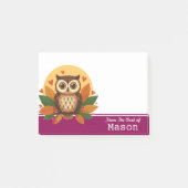 Persoonlijke Grappige Bruine Uil Post-it® Notes (Voorkant)