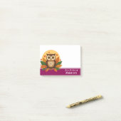 Persoonlijke Grappige Bruine Uil Post-it® Notes (Op bureau)