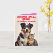 Persoonlijke Grappige Foto van Huisdier voor Vader Kaart (Gele Bloem)