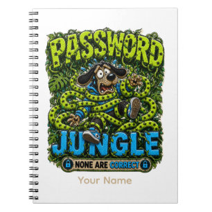 Persoonlijke Grappige IT Kantoor Wachtwoord Jungle Notitieboek