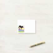Persoonlijke grappige kat cartoon post-it® notes (Op bureau)
