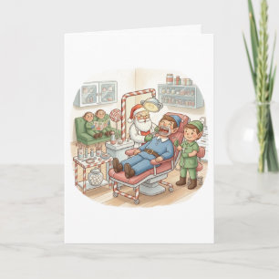 Persoonlijke grappige kerstkaart voor orthodontist kaart