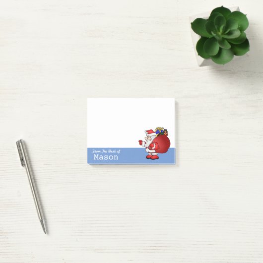 Persoonlijke Grappige Kerstman met Cadeaus Post-it® Notes (Kantoor)