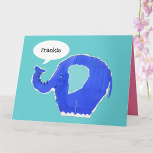 Persoonlijke Grappige Olifant Verjaardags Kaart