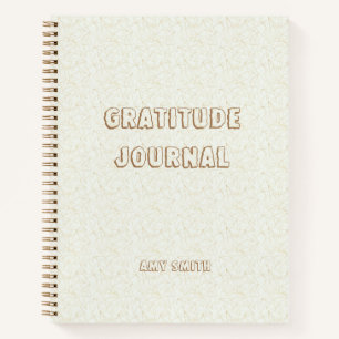 Persoonlijke Gratitude Journal, wit met goud Notitieboek