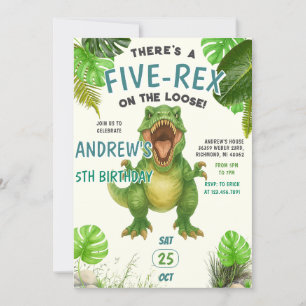 Persoonlijke Green Dinosaur verjaardagsfeestje voo Kaart