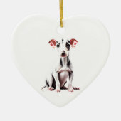 Persoonlijke Greyhound Puppy Keramisch Ornament (Voorkant)