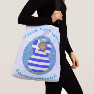 Persoonlijke Griekse Yiayia Engel Vlag Crossbody Tas