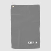 Persoonlijke Grijze Golf Handdoek (Voorkant)