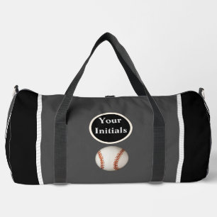 Persoonlijke Grijze Zwarte Honkbal Plunjezak