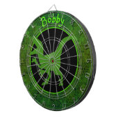 Persoonlijke Groene Dinosaur Huid Dartbord (Voorkant Rechts)