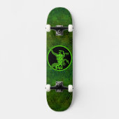 Persoonlijke Groene Dinosaur Huid Skateboard (Voorkant)