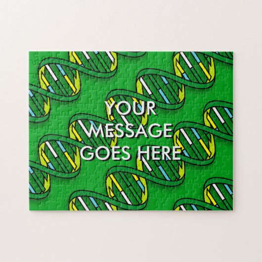 Persoonlijke groene DNA-medische wetenschap Legpuzzel (Horizontaal)