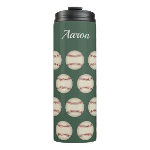 Persoonlijke groene honkbal thermische tumbler cad thermosbeker