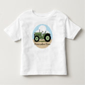 Persoonlijke groene kinderboerentractor kinder shirts (Voorkant)