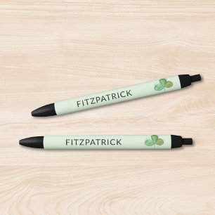 Persoonlijke Groene Klaver Ierse Erfenis Zwarte Inkt Pen