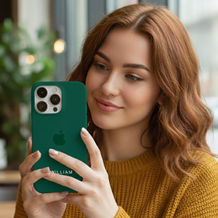 Persoonlijke groene kleur iPhone-hoes met maatwerk iPhone 16 Pro Max Hoesje