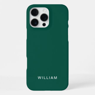 Persoonlijke groene kleur iPhone-hoes met maatwerk iPhone 16 Pro Max Hoesje