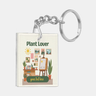 Persoonlijke groenvoorziening & creatieve werkplek sleutelhanger