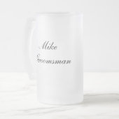 Persoonlijke Groomsman-Mok Matglas Bierpul (Voorkant links)