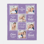 Persoonlijke grootmoeder liefde grootmoeder foto 6 fleece deken (Voorkant)