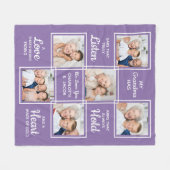 Persoonlijke grootmoeder liefde grootmoeder foto 6 fleece deken (Voorkant (Horizontaal))