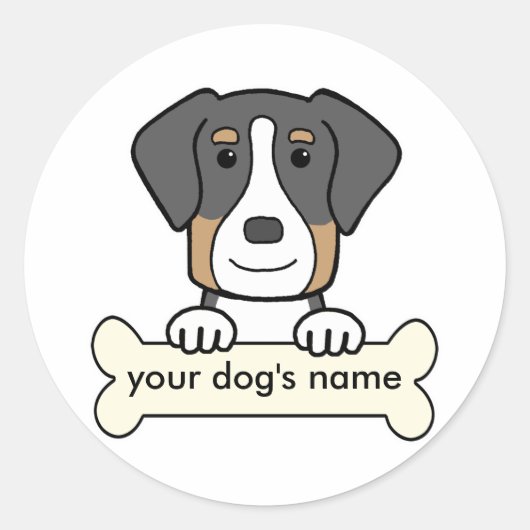 Persoonlijke grootse Zwitserse berghond Ronde Sticker (Voorkant)