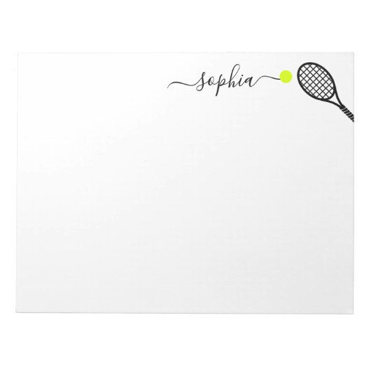 Persoonlijke grootwinkelbedrijf Racket Ball Elegan Notitieblok (Voorkant)