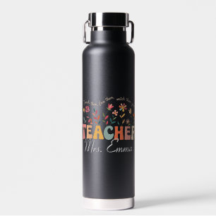 Persoonlijke Groovy Bloemen Leraar Aangepast Cadea Waterfles
