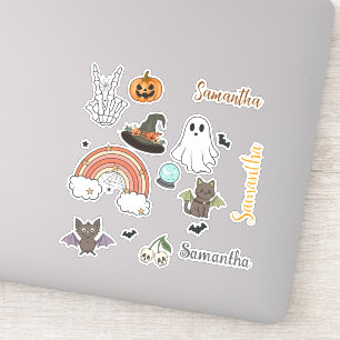 Persoonlijke Groovy Halloween Fun Set Sticker