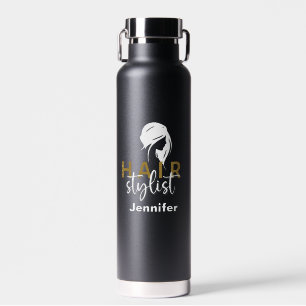 Persoonlijke haarstijllijst Typografie Waterfles