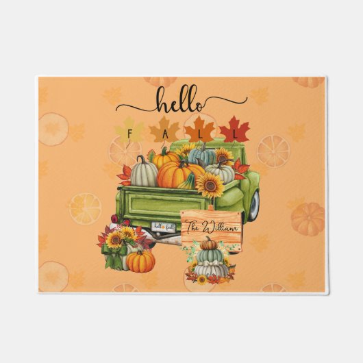 Persoonlijke Hallo Herfst Deurmat (Voorkant)