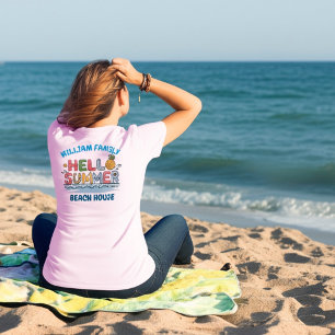 Persoonlijke Hallo Zomer Familie Matching Vakantie T-shirt